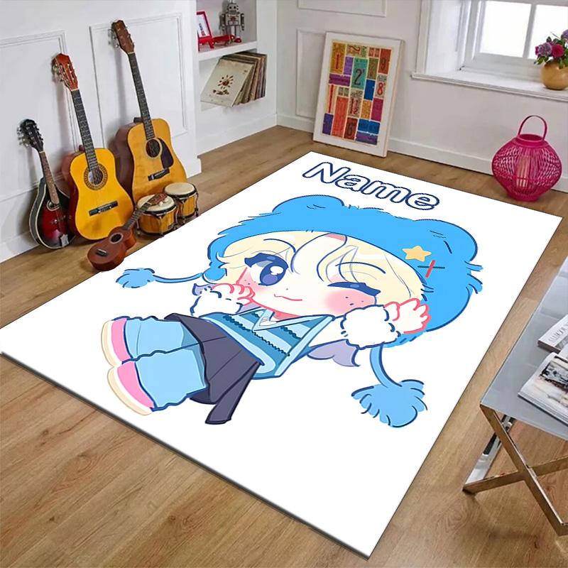 Custom Kpop Team Mat Personalized Name, Polyester Washable Indoor Entryway Rug, Gift for Christmas, Easter, Thanksgiving Day