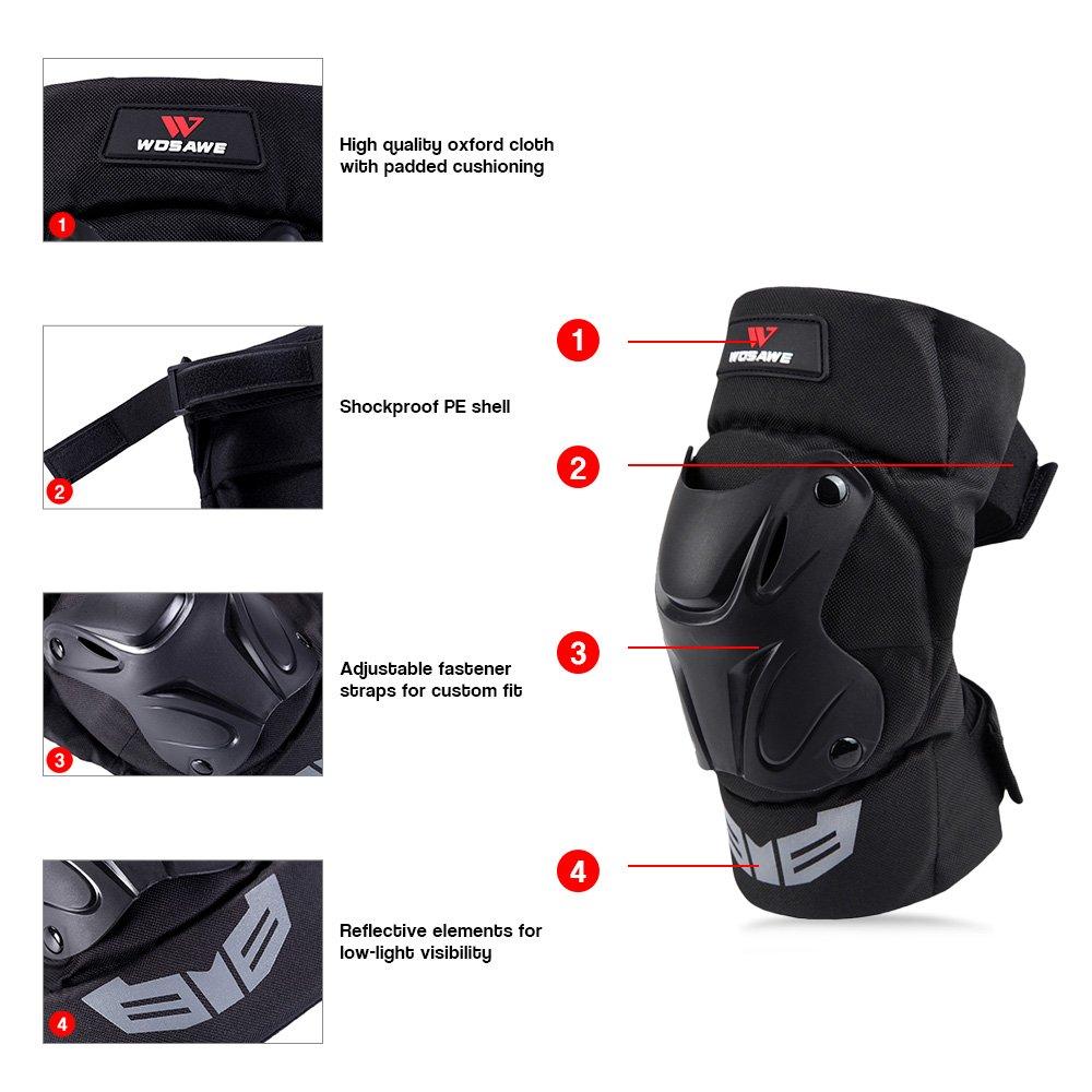 Lixada Cycling Knee Knee Protective Pad Guard for and Outdoor Sports Brace, Support, Bicycle, Motorcycle,
