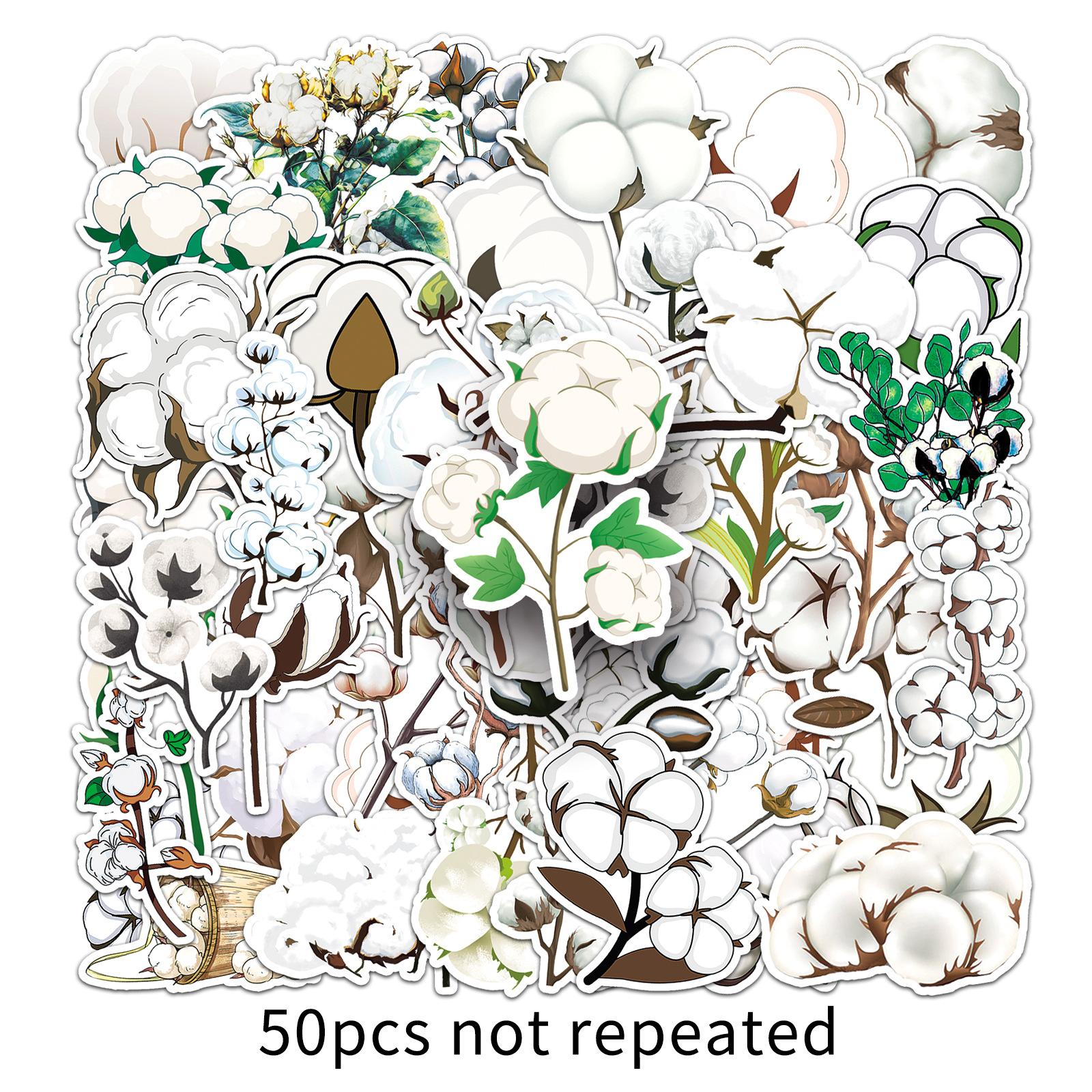 

50 Хлопок Дудл Маленькие Свежие Цветы Детская Марля Декоративный Мобильный Телефон Чехол Наклейки для Чемодана Водонепроницаемые