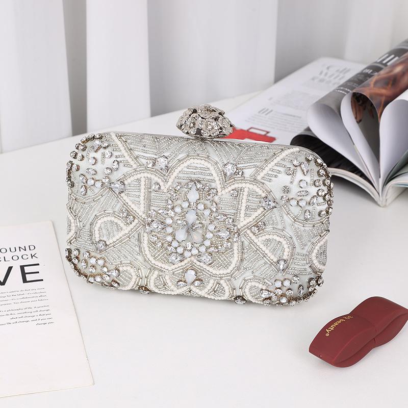 

Luxury Designer Diamond Evening Crystal Bag Rhinestone Ladies Clutch Chain shoulder bag Women Wedding dress Party For Bride
