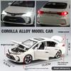1/32 Alloy Die-cast Toyota Corolla Car Model Simulation Sound and Light Pull Children's Toy Car Collections for Boys' Birthday Gifts