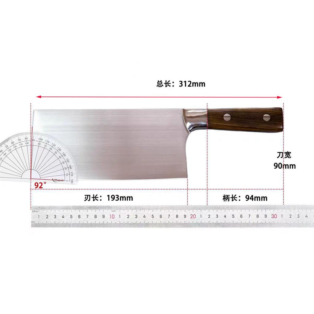 7.5 Inch Chinese Chef Knife Powder Alloy Steel 10Cr15CoMov Blade Wood Handle Slicing Vegetables Cleaver Meat Kitchen Knives
