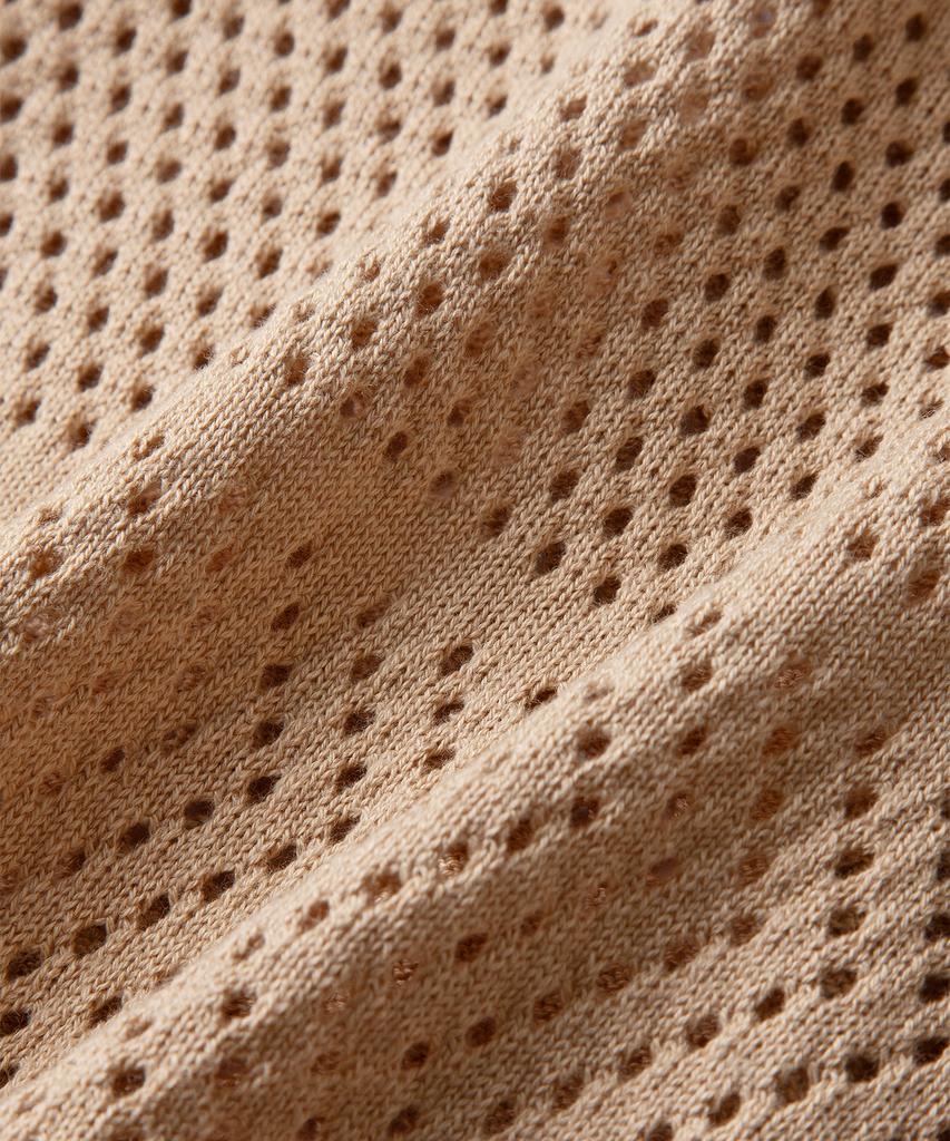 AMFEAST Amalfi Crochet Half Shirt Beige