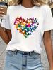(Asian Size) Tee Top sweet letter style trend Print Women Woman Fashion Clothing Short Sleeve T Shirt  Female Graphic T-shirts