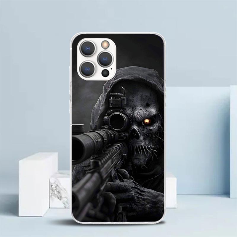 Military Army Special Forces Soft Cover for iPhone 16 17 Air 15 14 Pro Max 16E Phone Case 13 Mini 12 11 7 SE 8 Print Pattern Fit