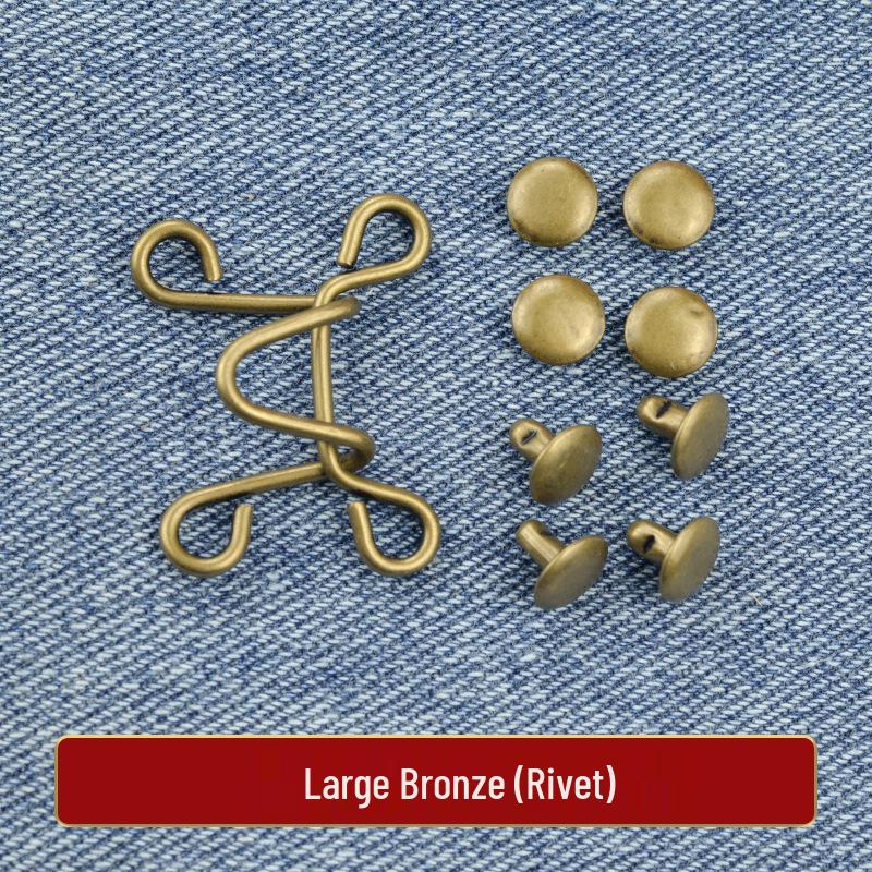 Adjustable Waist-Cinching Stretch Buttons for Jeans