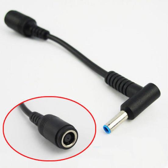 DC Power Charger Cable 7.4mm Female Converter Adapter to 4.5mm Male for HP