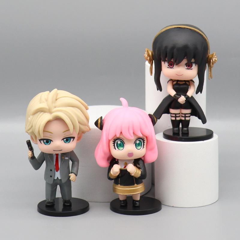 Anime SPY×FAMILY Anya Anime Action Figure Model Gifts Collectible Figurines for Kids 10CM 6 Pieces In A Set