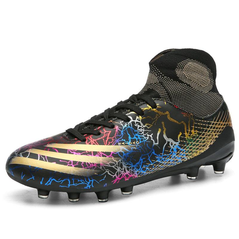 Football shoes, men's high-top mandarin duck shoes, spikes, student training shoes, goalkeeper sneakers