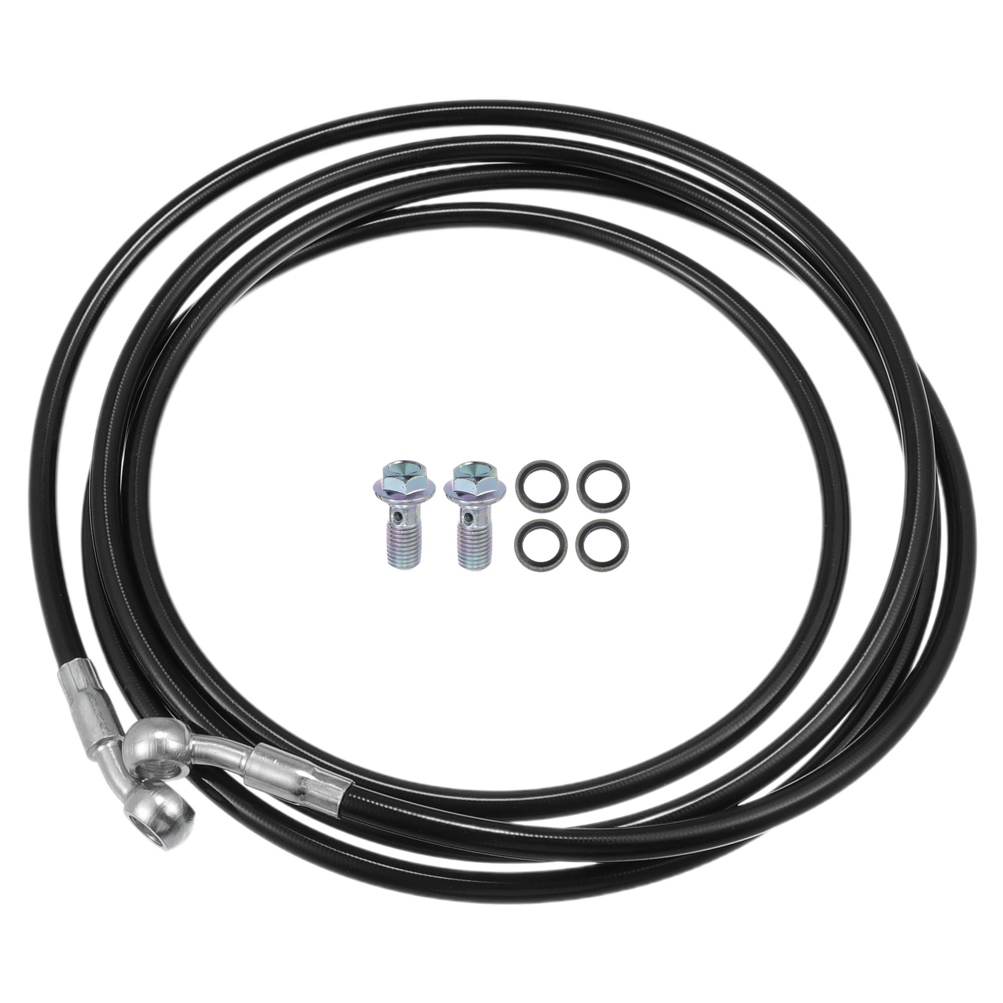 

X AUTOHAUX Brake Hose Motorcycle Hydraulic Brake Line Hose Pipe Fitting for ATV чёрный