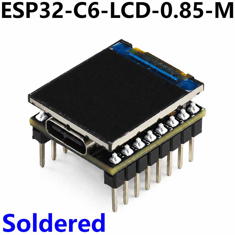 ESP32-C6 LCD Development Board 0.85 inch Display 0.85inch Screen 128x128 Mini SD-Port QST LVGL For Arduino