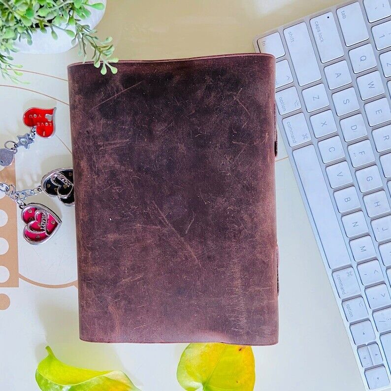 יומן עור עתיק בעבודת יד וינטג' מתנה עתיק Deckle Edge Sketchbook