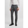 Slim Fit Micro Pattern Virgin Wool Pants Medium Grey 50543452030 