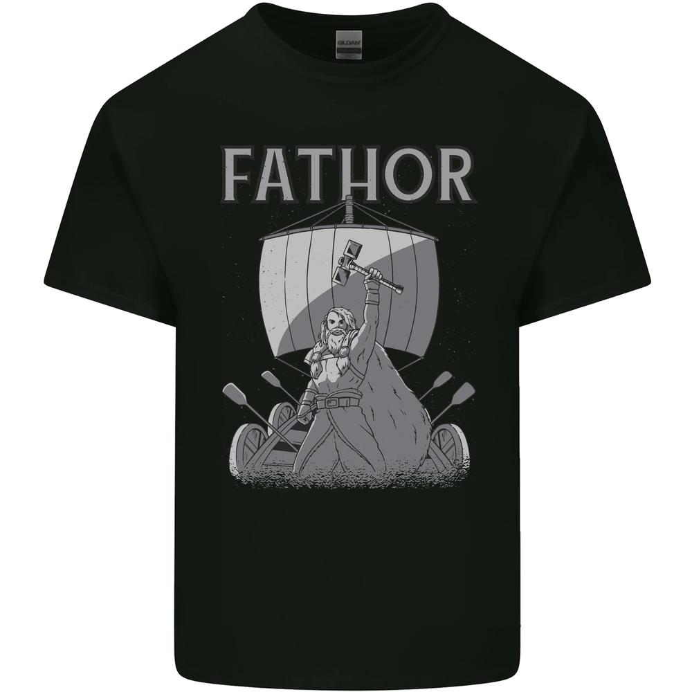 Fathor Funny Fathers Day Viking Ship Kids T-shirt Boys Girls XXXXL