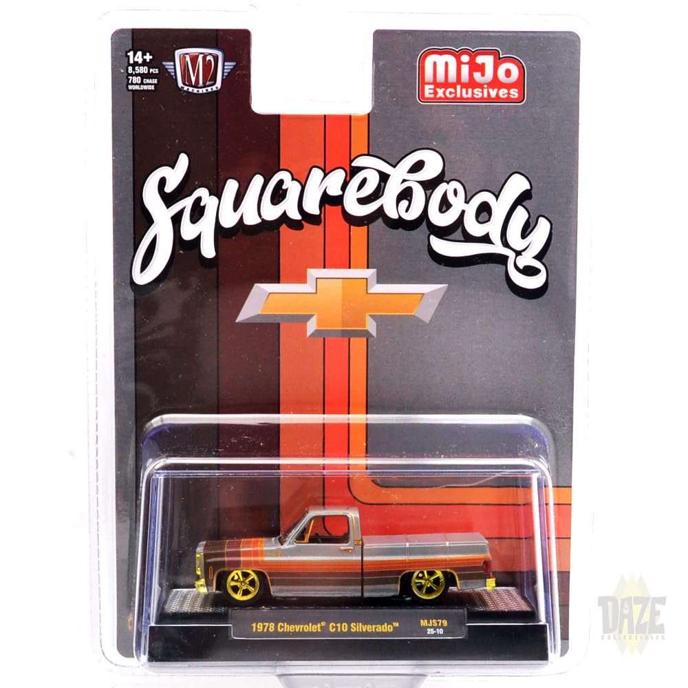 M2 MACHINES 1/64 MiJo EXCLUSIVE - 1978 CHEVROLET C10 SILVERADO (ПРЕСЛЕДУЙТЕ МАШИНУ) M2 Machines Масштаб 1/64 «MiJo Exclusive 1978 золотой