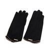 Warm Fleece Lined Winter Gloves Women - Suede Touchscreen Cycling Solid Color