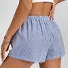 Shorts For Women Striped Button Casual Loose  Shorts