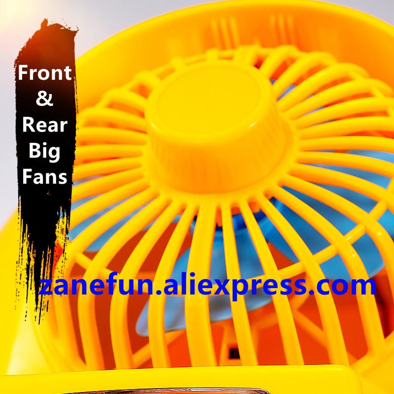 Helmet With 3 Solar Panels 2 Fans LED Light RGB Warning Rechargeable Lithium Battery Power Bank Outdoor Work Solar Fan ABS Cap