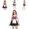 Elegant Bavarian Dirndl Dress For Women Featuring Off-shoulder Puff Sleeves Perfect For Oktoberfest Celebrations