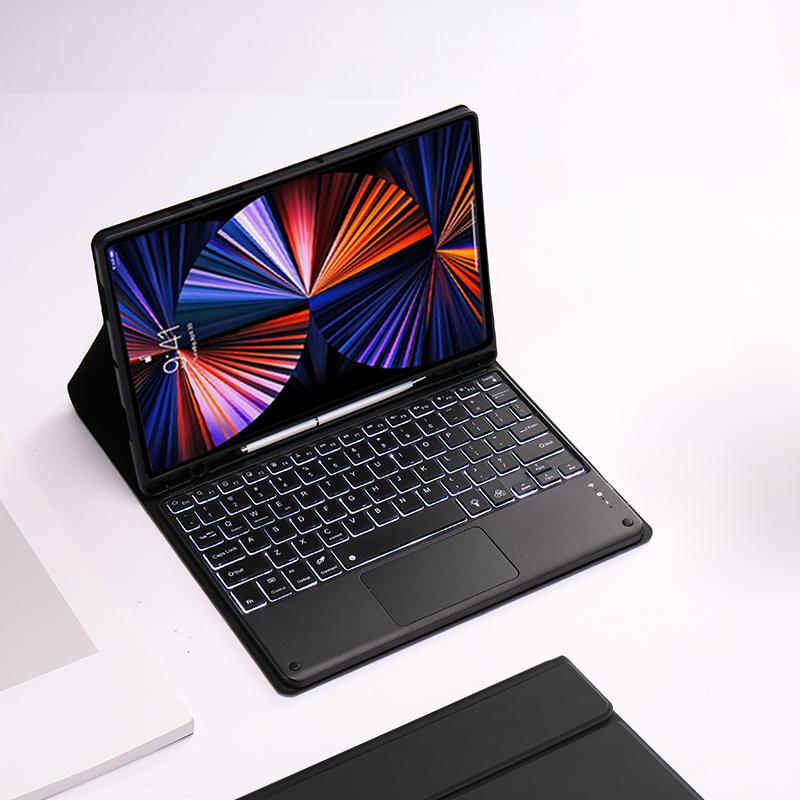 

Case with Keyboard for Samsung Galaxy Tab S10 FE Plus 13.1 Inch Magnetic Backlight Touchpad Keyboard for Samsung S10 FE+ 13.1 English чёрный