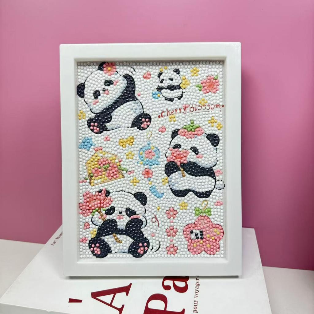 Children'S Diamond Painting Framed Handmade Diy Material Bag Sanrio Diamond Paste Painting Concentration Toy