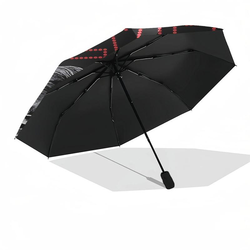 1pc ELVIS TM Automatic Open, Windproof, Compact Travel Umbrella, Gift for Birthday, Christmas, Business 93083