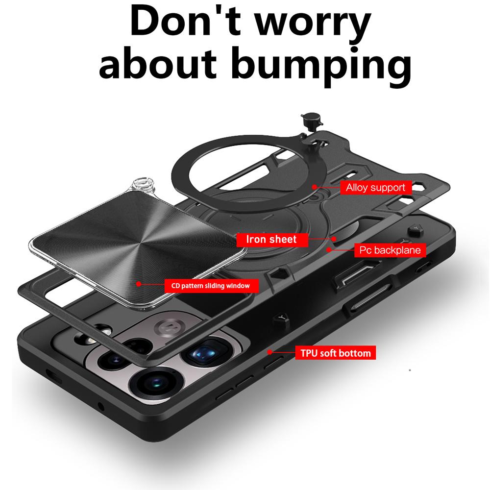 Slide Camera Funda for OPPO Find X9 Pro Case Magnetic Ring Stand Protection Phone Cover Capa