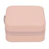Portable Jewelry Box PU Leather Travel Jewelry Organizer Storage Case with Mirror Velvet Lining for Women