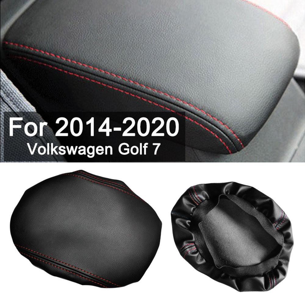 For VW Volkswagen Golf 7 MK7 2014-2020 Car Armrest Box Center Console Lid Armrest Cover Interior Accessories PU Leather Cover