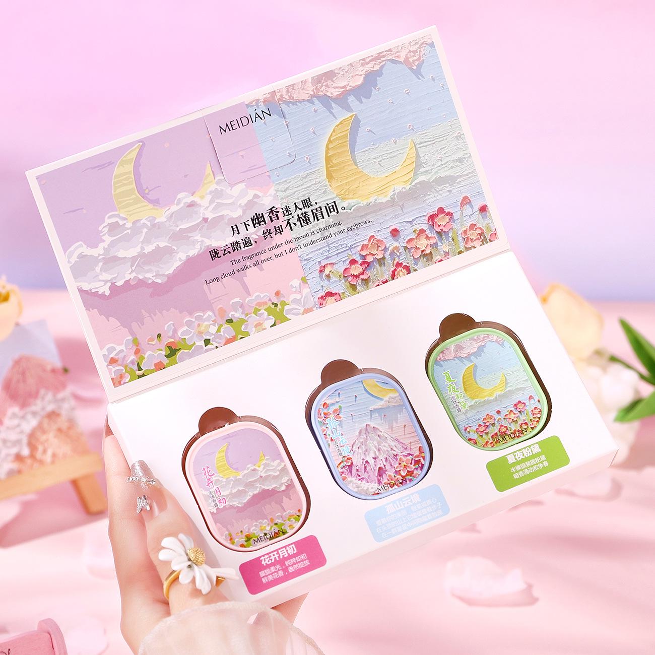 

Impressionist Floral Gift Box: Long-Lasting Light Fragrance Solid Perfume Set