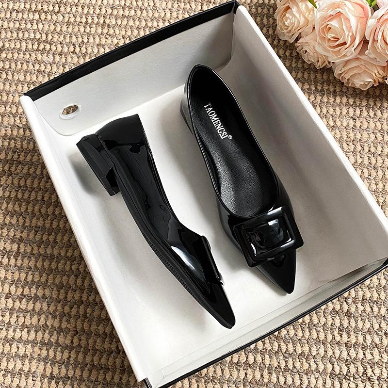 

Модные Деликатные Туфли на Низком Каблуке Женские Красные Лакированные Кожаные Лодочки Женские Офисные Лоферы Невесты Tacones Мэри Джейн Женские Эспадрильи 35 чёрный