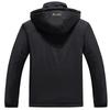 Men's Outdoor Hooded Plus Size Fleece-Lined Windproof Jacket for Winter