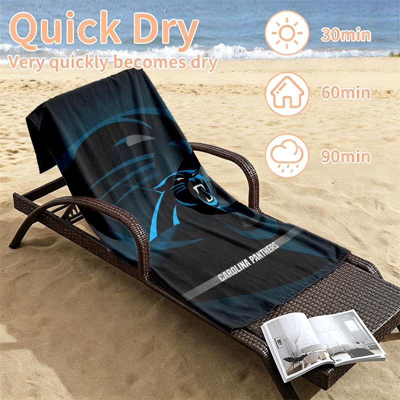 Carolina Panthers Beach towels also serve as bath towels summer essential a musthave for the outdoors the beach and the pool