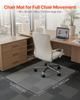 Chair Mat, 915 x 1225 mm Office Chair Mat for Carpeted Floors, Plastic Floor Protector Rug with Studded, Non-Slip & Easy to Clean, Smooth Glide Under