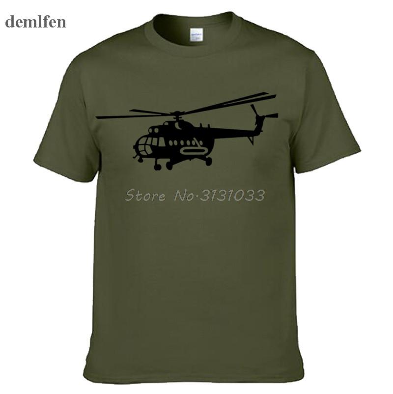 Summer Style Brand New Male T Shirts Novelty MI-8 Helicopter USSR Victory Day Print T-shirt Short Sleeve Cotton Tee Shirts