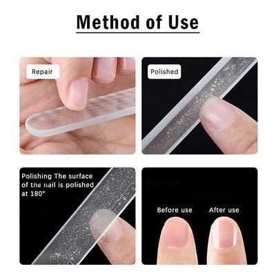 1ks Professional Nano Glass Nail Buffer Odolný pilník s leskem Manikúrní pilníky na nehty