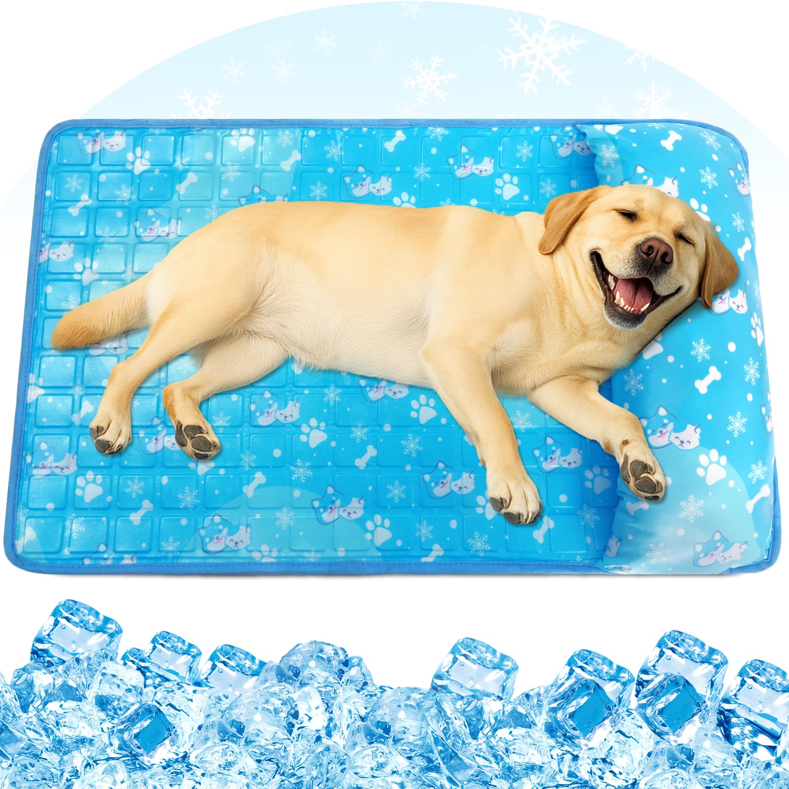 

Sazuik Новейший охлаждающий коврик для питомцев Охлаждающий коврик для собак и кошек Охлаждающий коврик для питомцев Прохладный Профилактика теплового удара Прохладный на ощупь Водонепроницаемый Устойчивый к укусам Круглый