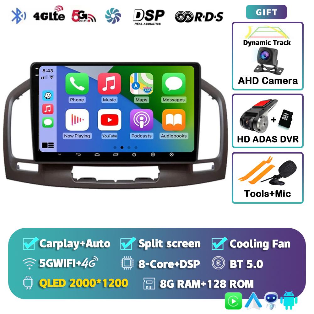 Android 14 Carplay Auto For Buick Regal Opel Insignia 2009 2010 2011 2012 2013 Car Radio Multimedia Player Stereo GPS WIFI+4G BT