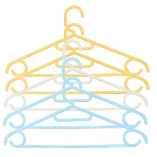 Kokubo Industries Laundry Hangers with Hooks for Tank Tops and More, Color Cruise Smart Hanger, Set of 5