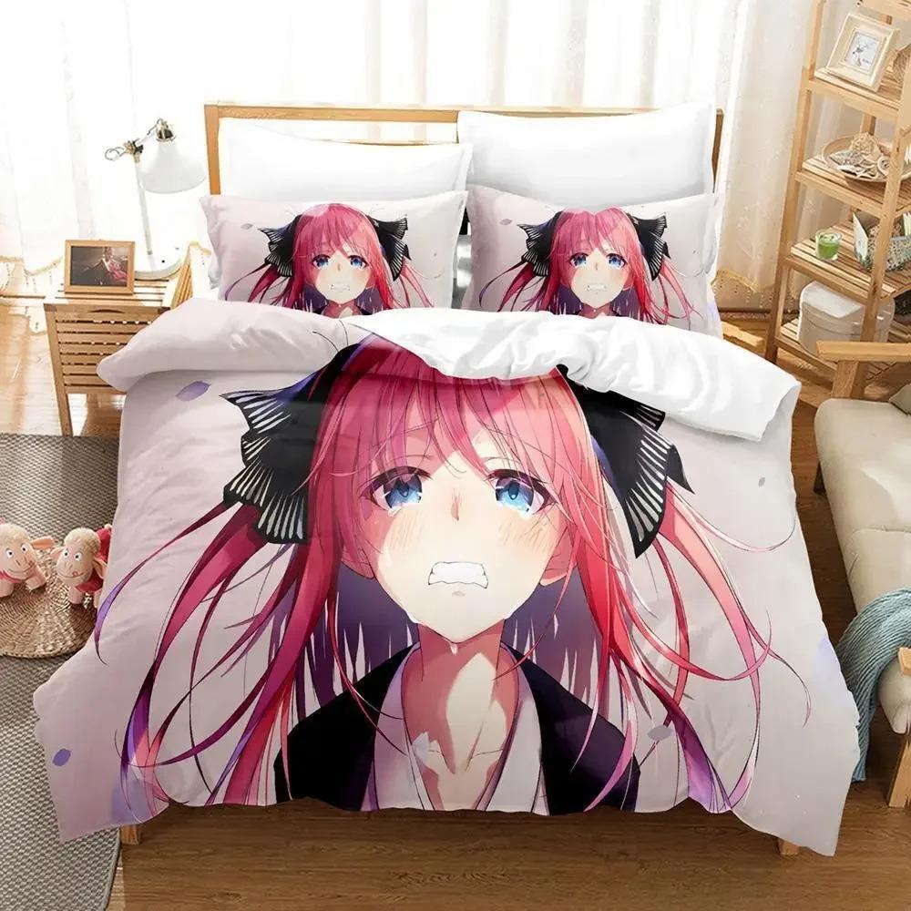 The Quintessential Quintuplets Bedding Set Single Twin Full Queen King Size Bed Set Aldult Kid Bedroom Duvet Cover Sets 3D Anime