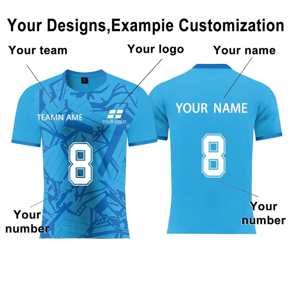Personalised Shirts Kit Mens Girls With Name Number Custom Football Jerseys For Boys Training Suit