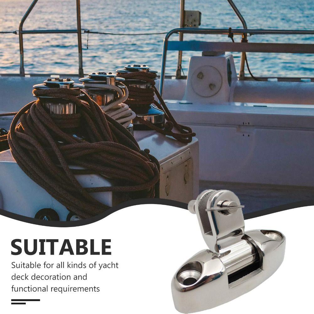 Heavy Duty Deck Hinge Mirror Polish Canopy Awning Hardware Universal Bimini Top Hardware Pontoon