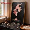 Pearl DIY Koi Fish and Lotus Flowers Art Kits 15.7x19.6inch Gem Art Pearl Painting Kits Without Frame for Adults Gift Idea Home Wall Decor
