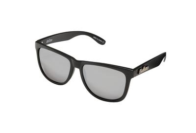 FULLON Eyewear Sunglasses FBL Matte Black Silver Mirror Polarized 043-3 (Rubber Finish)