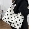 New Large-Capacity Underarm Polka Dot Tote Bag Women'S High-End Light Luxury Niche Commuter Shoulder Bucket Bag