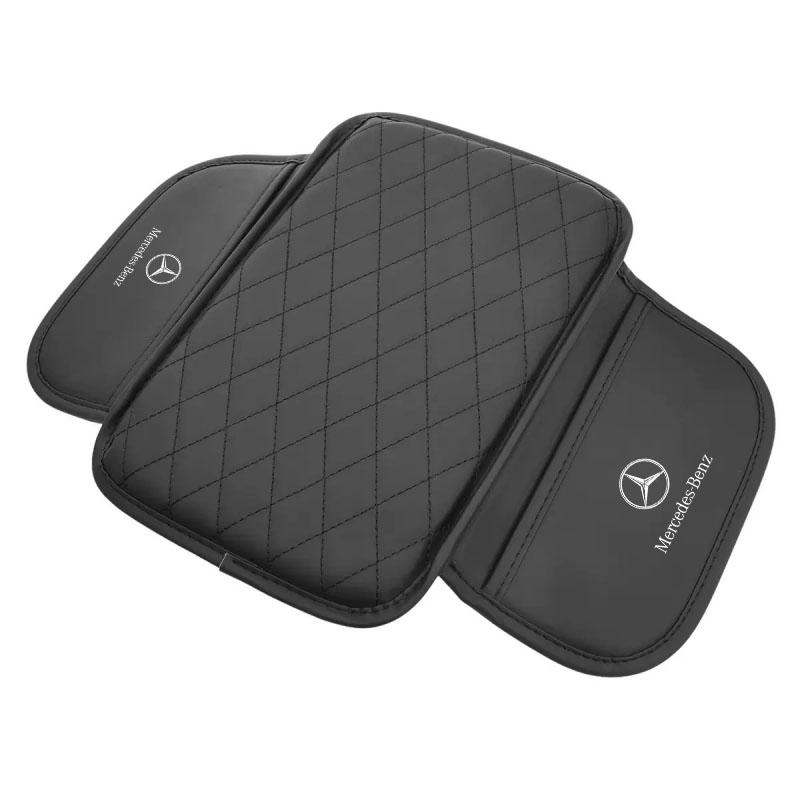 

Hot Car Sticker Leather Car Armrest Box Pad Central Arm Rest Storage Pocket Protective Cover for Mercedes Benz AMG W206 W204 W20 чёрный
