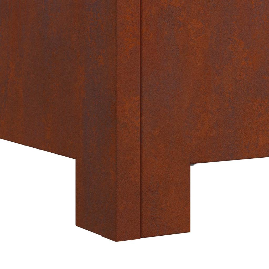 Fire Pit Brown 60 X 60 X 30 Cm Weatherproof Steel