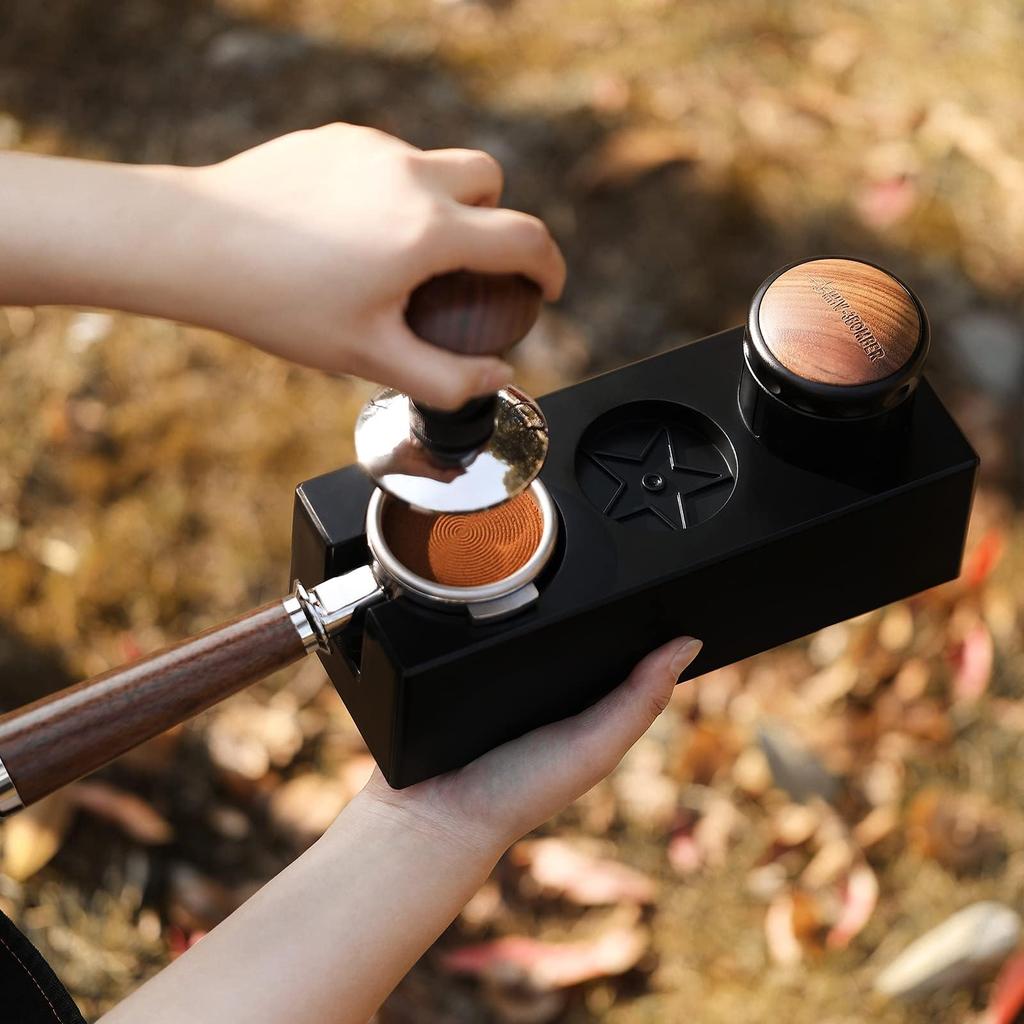 MHW-3BOMBER Espresso Tamper Mat, 51-58mm, Multi-Function Tamper Stand, ABS Coffee Tamper Mat, Coffee Supplies (51/53/54/58mm) CH6719