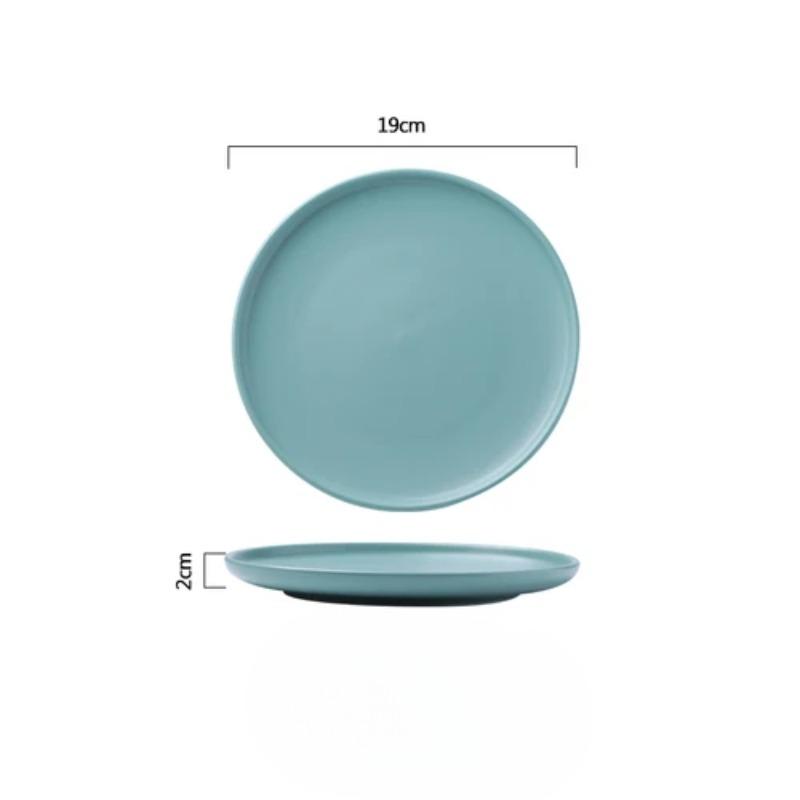 Talerz ceramiczny do steków 10 cali Czarny Jedzenie zachodnie Owoce Makaron Płaski Talerz Domowy Okrągły Deser Sałatka Dania śniadaniowe Zastawa stołowa