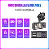 Auto DVR HD 1080P Palubní kamera IPS Videorekordér Cyklus Palubní kamera Zrcadlo Řídicí rekordér Noční vidění